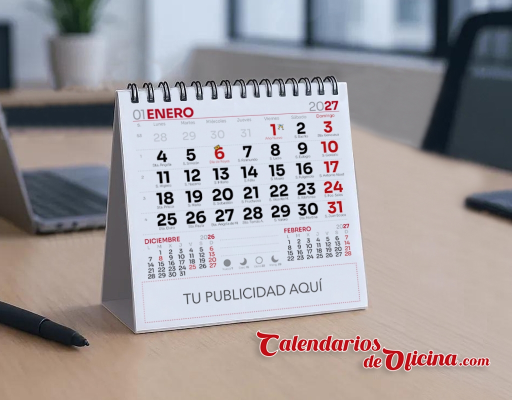 calendario de mesa promocional cuadrado